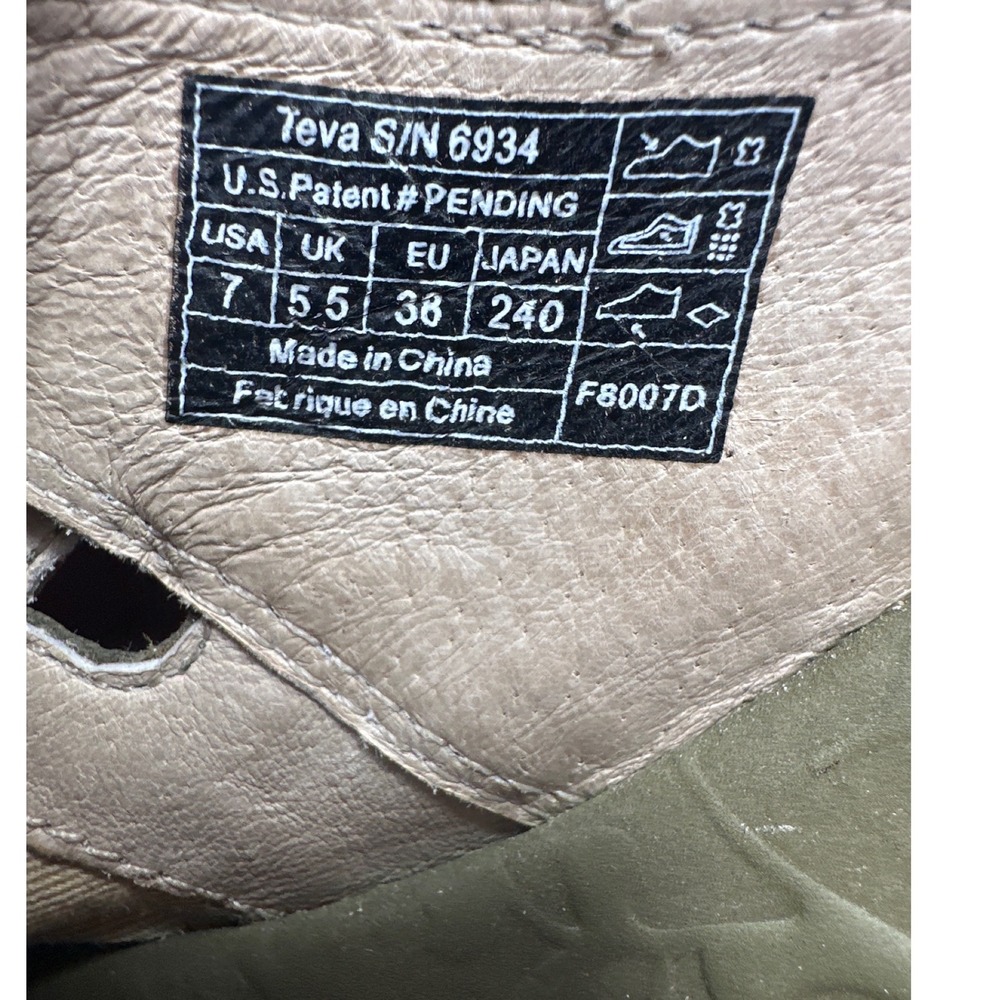 Teva Ventura Women's Clogs Sz 7 Tan Nubuck Suede Sling Back Adj.‎ Strap Casual - Picture 7 of 8